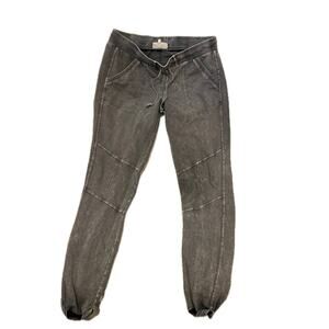 Rewind Cuffed Distressed Charcoal Gray Joggers Mens Med